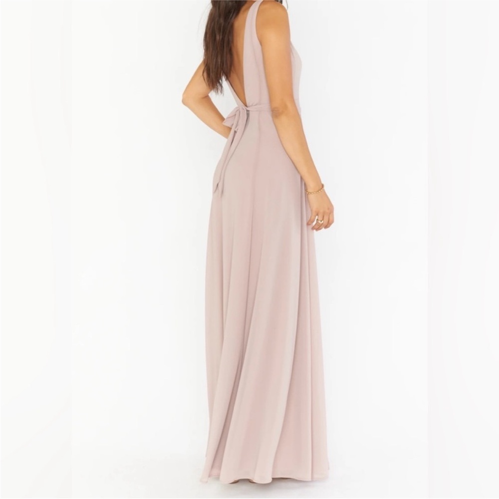 NWT Show Me Your MuMu Jenn Maxi Dress in Soft Beige Chiffon - Picture 3 of 5